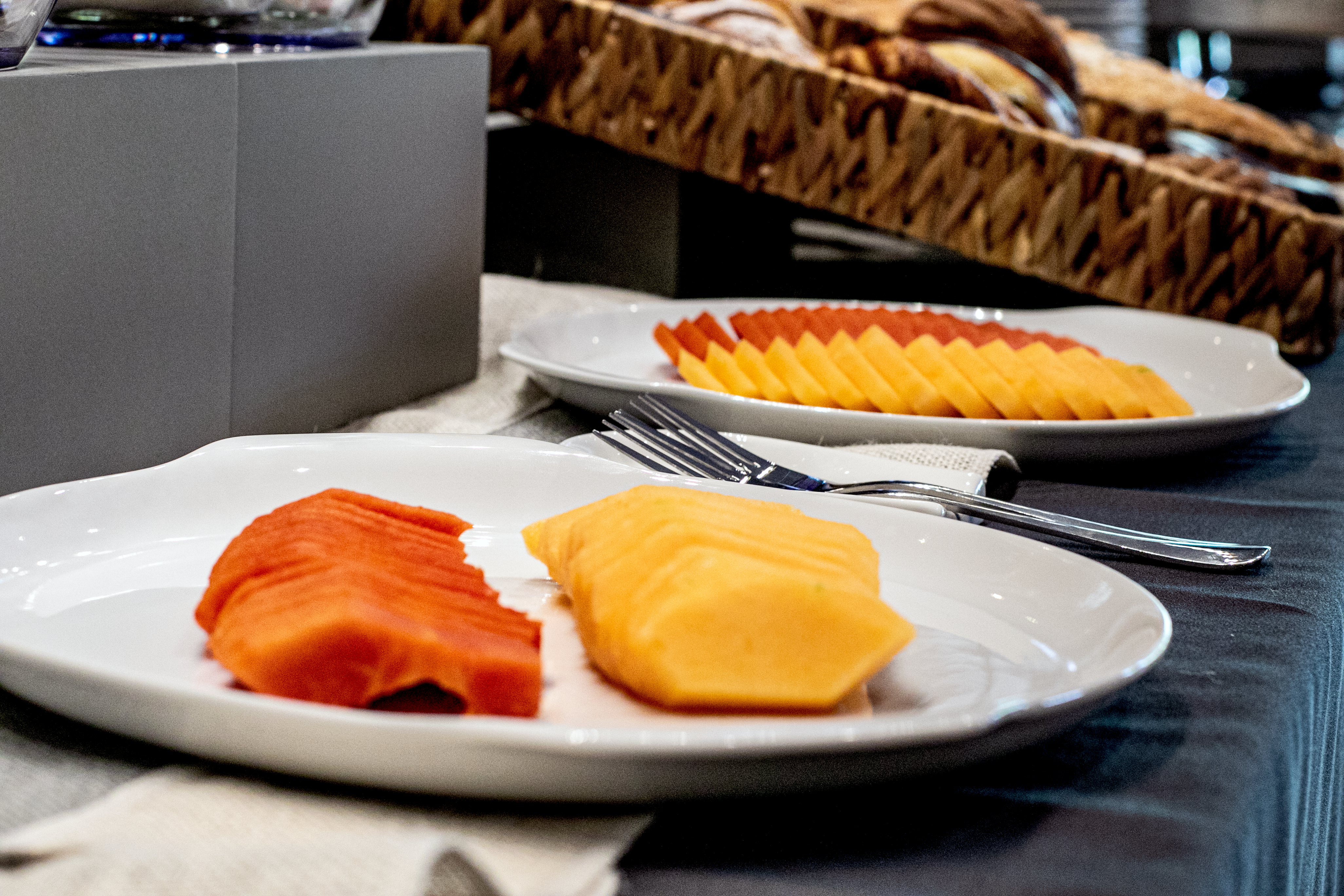 Desayuno en el restaurante del hotel